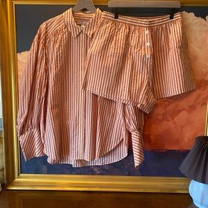 Shona Joy Crinkle Cotton Candy Stripe Set